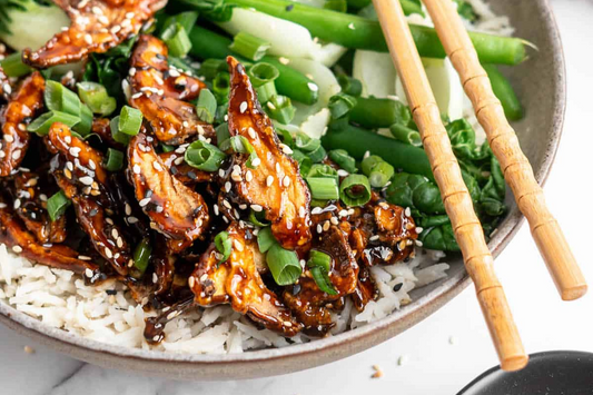Sticky Sesame Shiitake Mushrooms